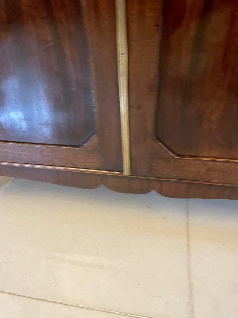 Antique George III Quality Figured Mahogany Secretaire Desk/Cabinet - Image 7